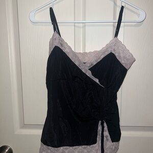 Black and Lace Camisole Top